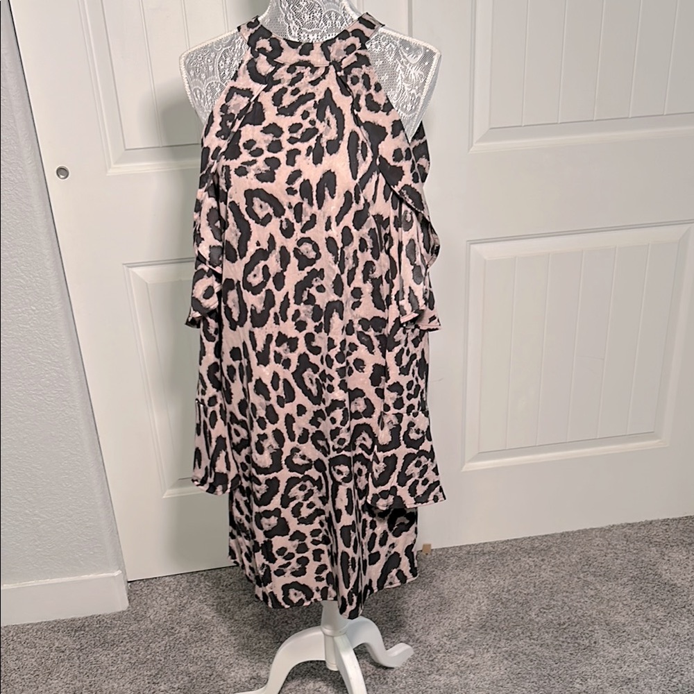 Yoins Leopard Print Halter Dress M